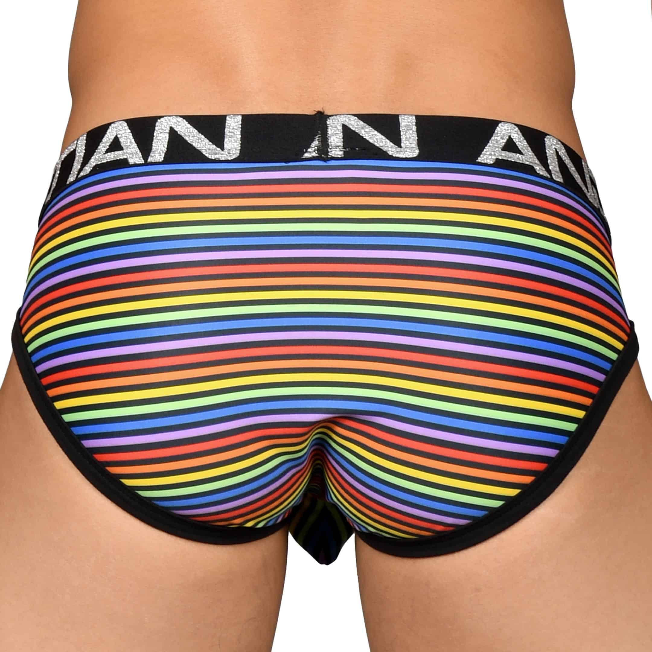 Andrew Christian Almost Naked Disco Pride Stripe Briefs Inderwear