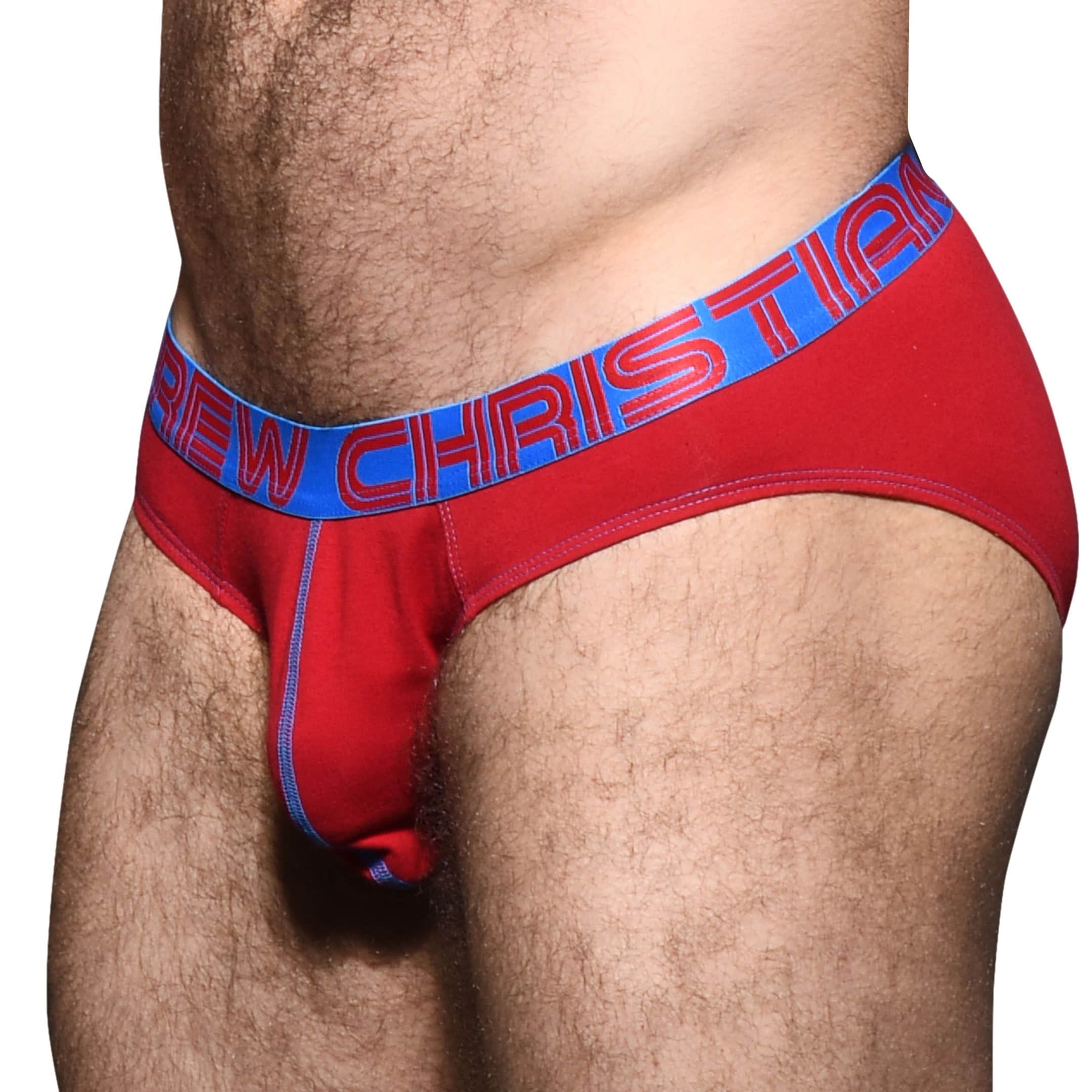 Andrew Christian Almost Naked Happy Briefs Red INDERWEAR