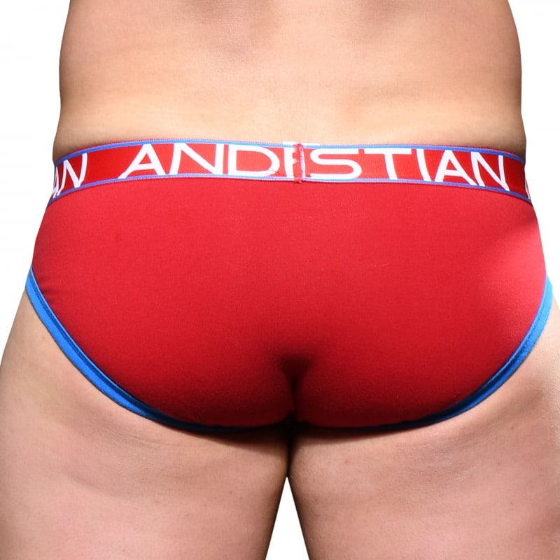 Andrew Christian Almost Naked Fly Tagless Briefs Red INDERWEAR