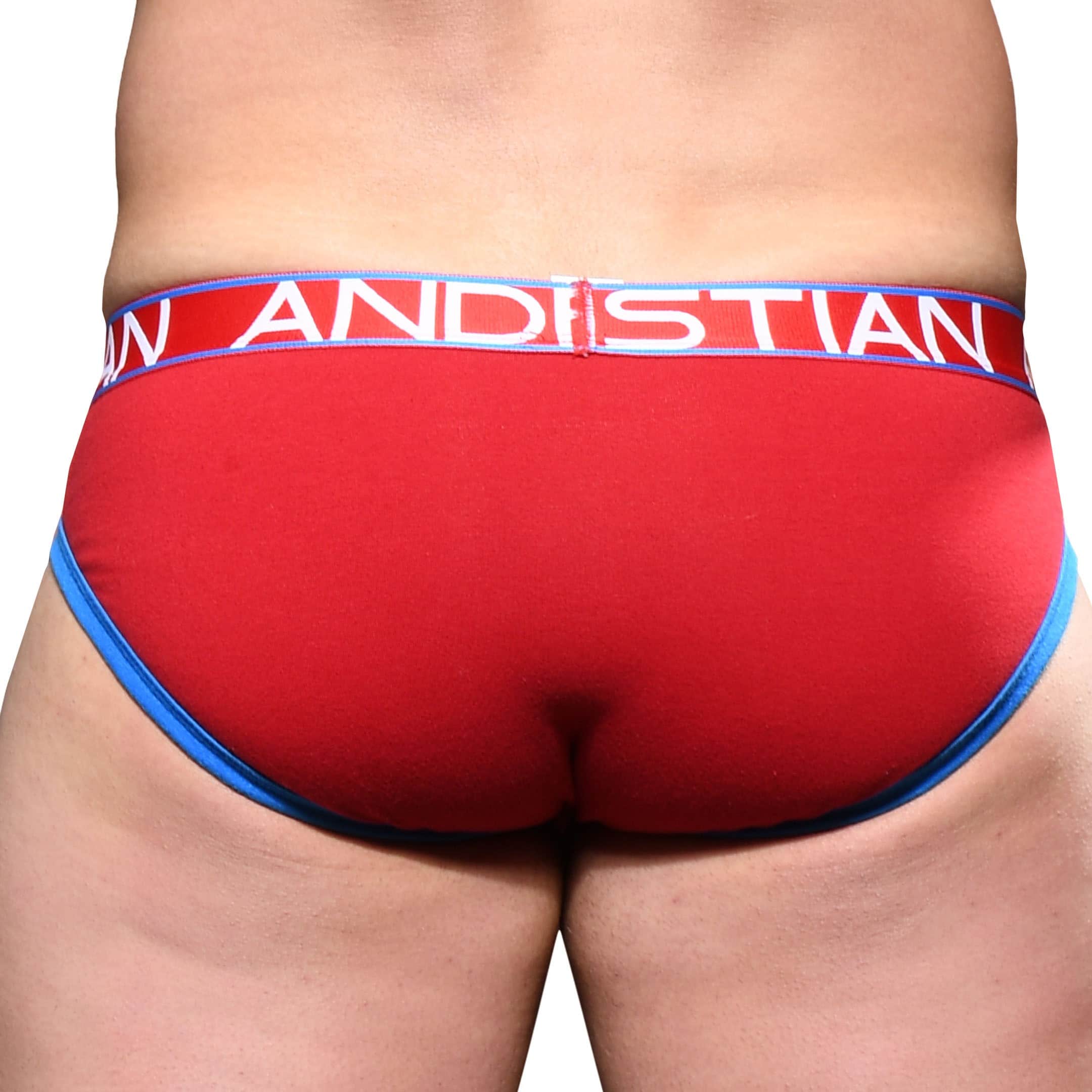 Andrew Christian Almost Naked Fly Tagless Briefs Red Inderwear