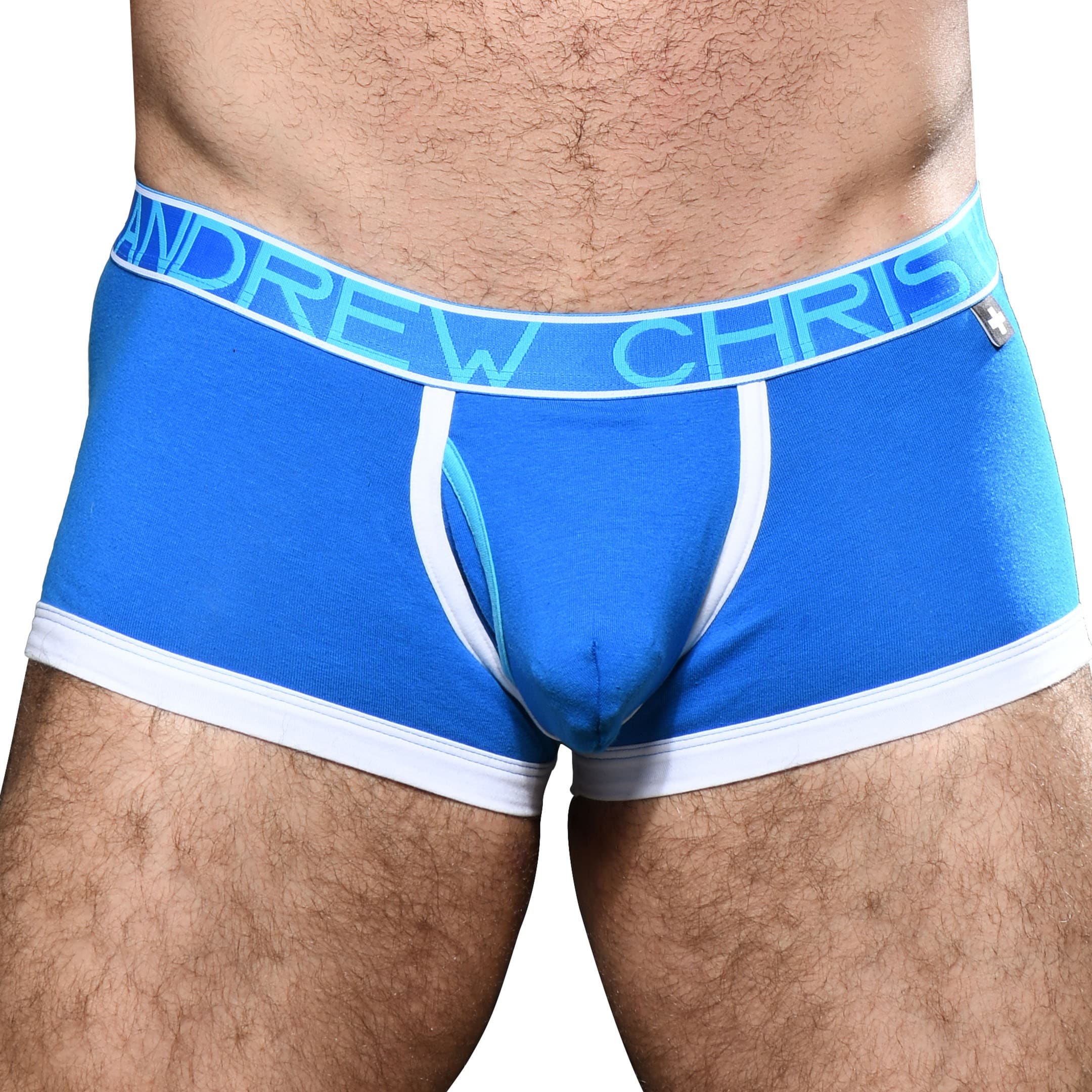 Andrew Christian Boxer Court Almost Naked Fly Tagless Bleu Electrique INDERWEAR