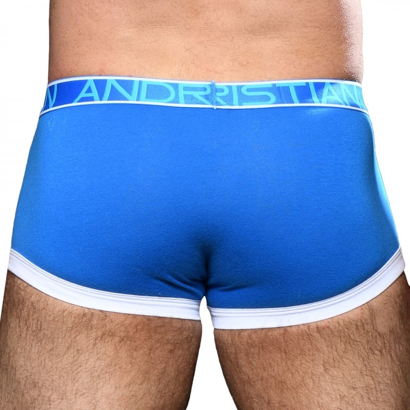 Andrew Christian Boxer Court Almost Naked Fly Tagless Bleu Electrique Inderwear