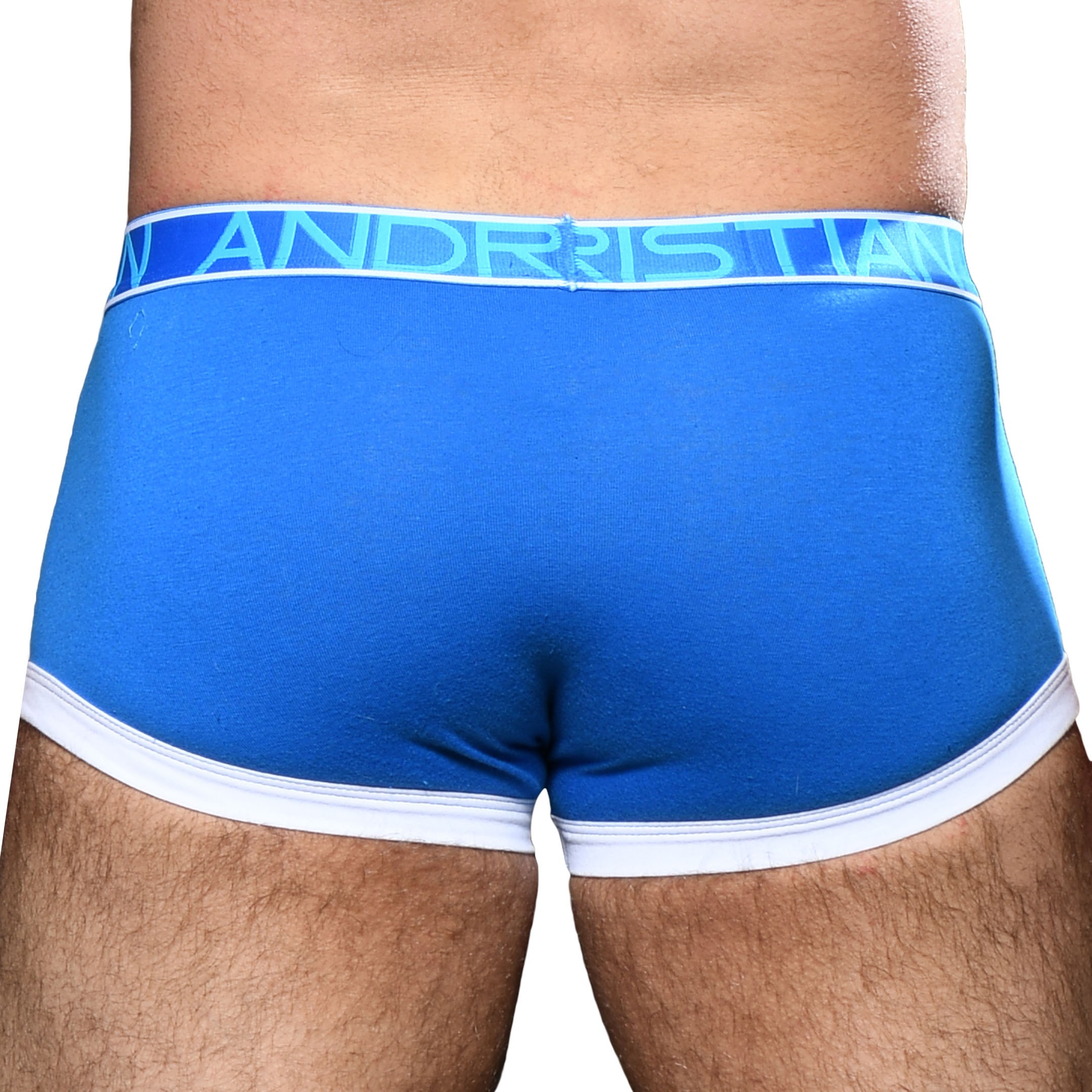 Andrew Christian Boxer Court Almost Naked Fly Tagless Bleu Electrique INDERWEAR