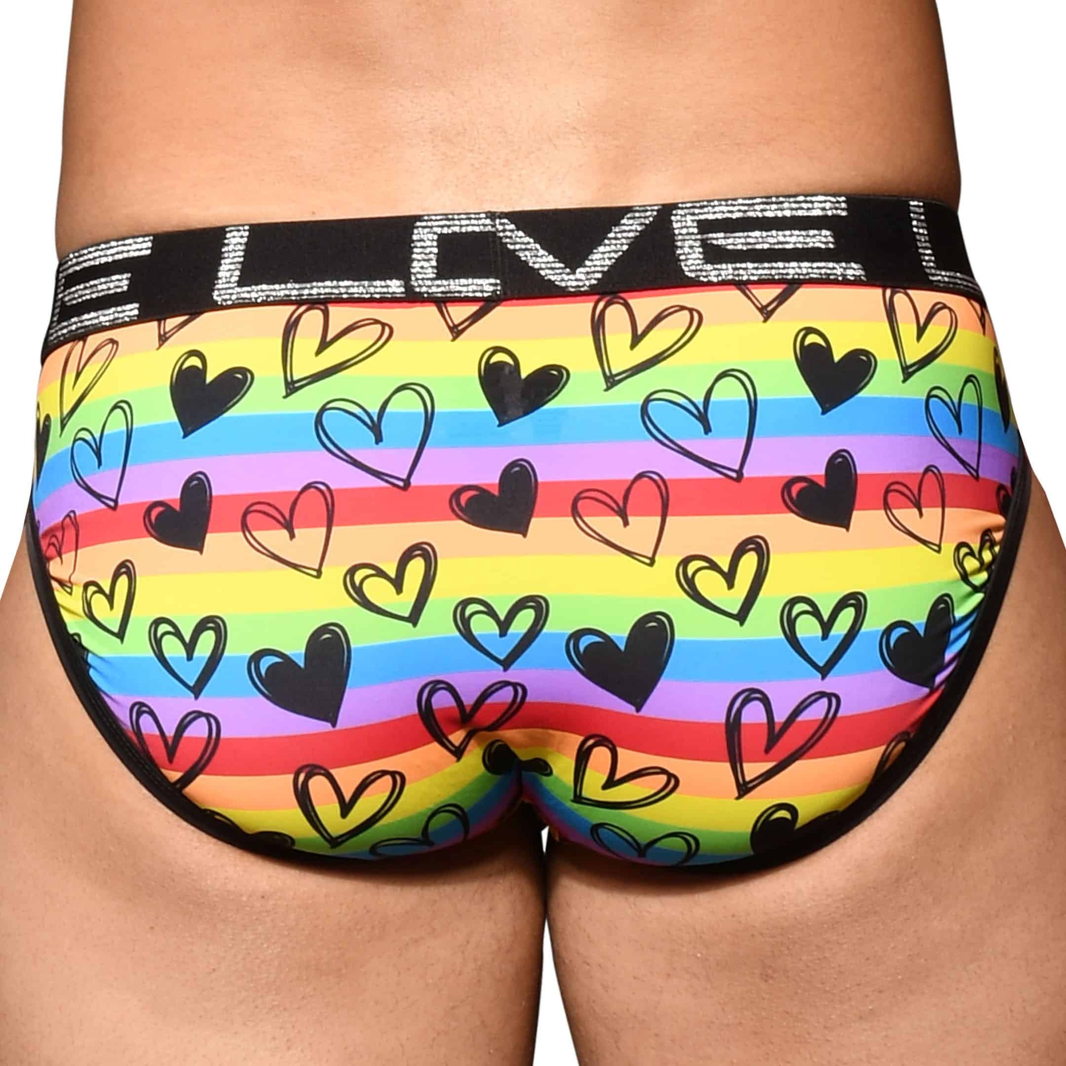 Andrew Christian Almost Naked Love Pride Hearts Briefs Rainbow