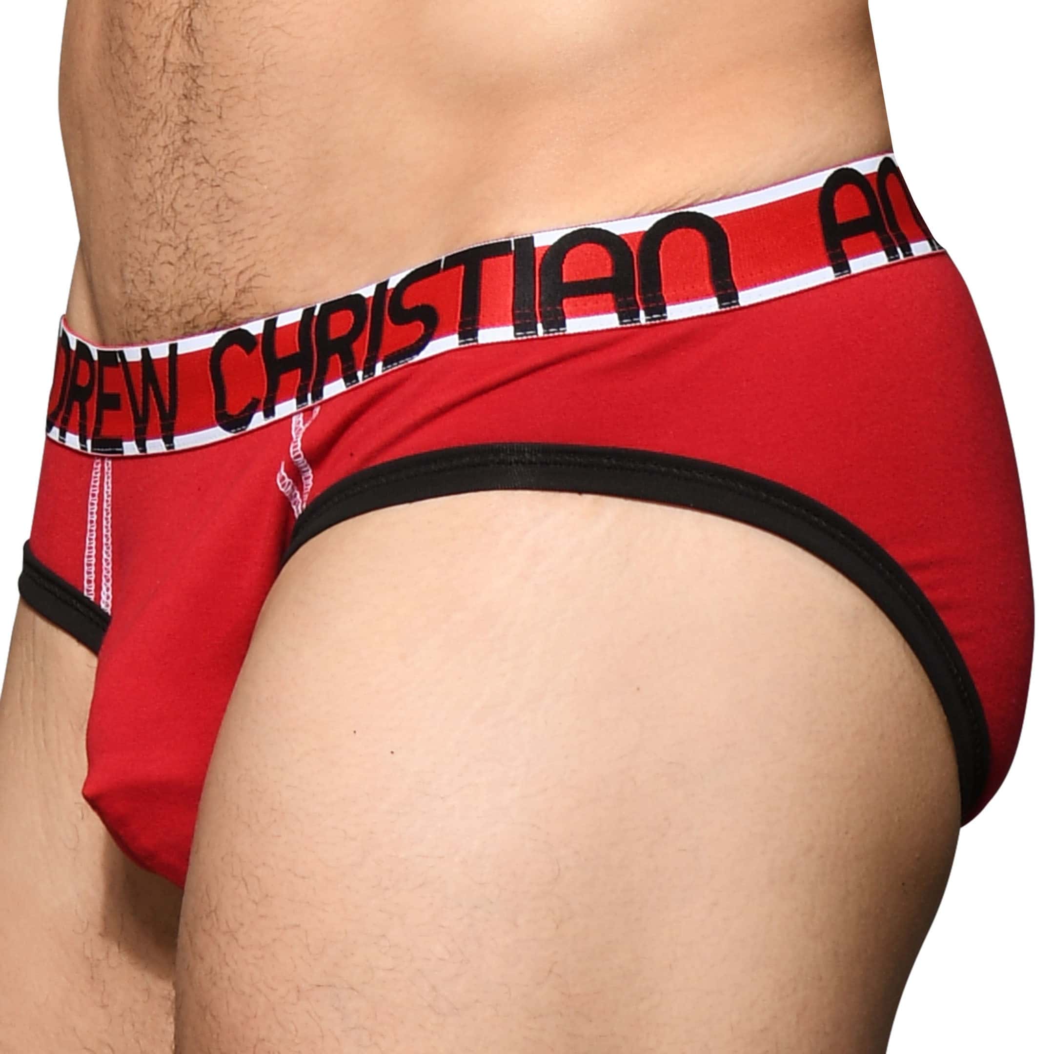 Andrew Christian Almost Naked Cotton Briefs Red Inderwear