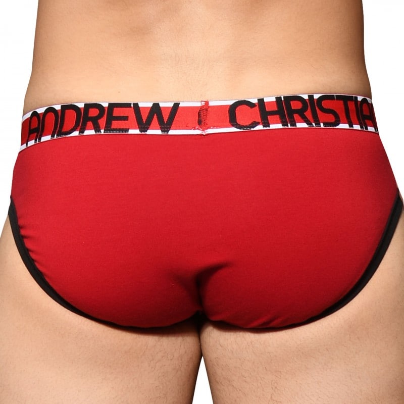 Andrew Christian Almost Naked Cotton Briefs Red Inderwear