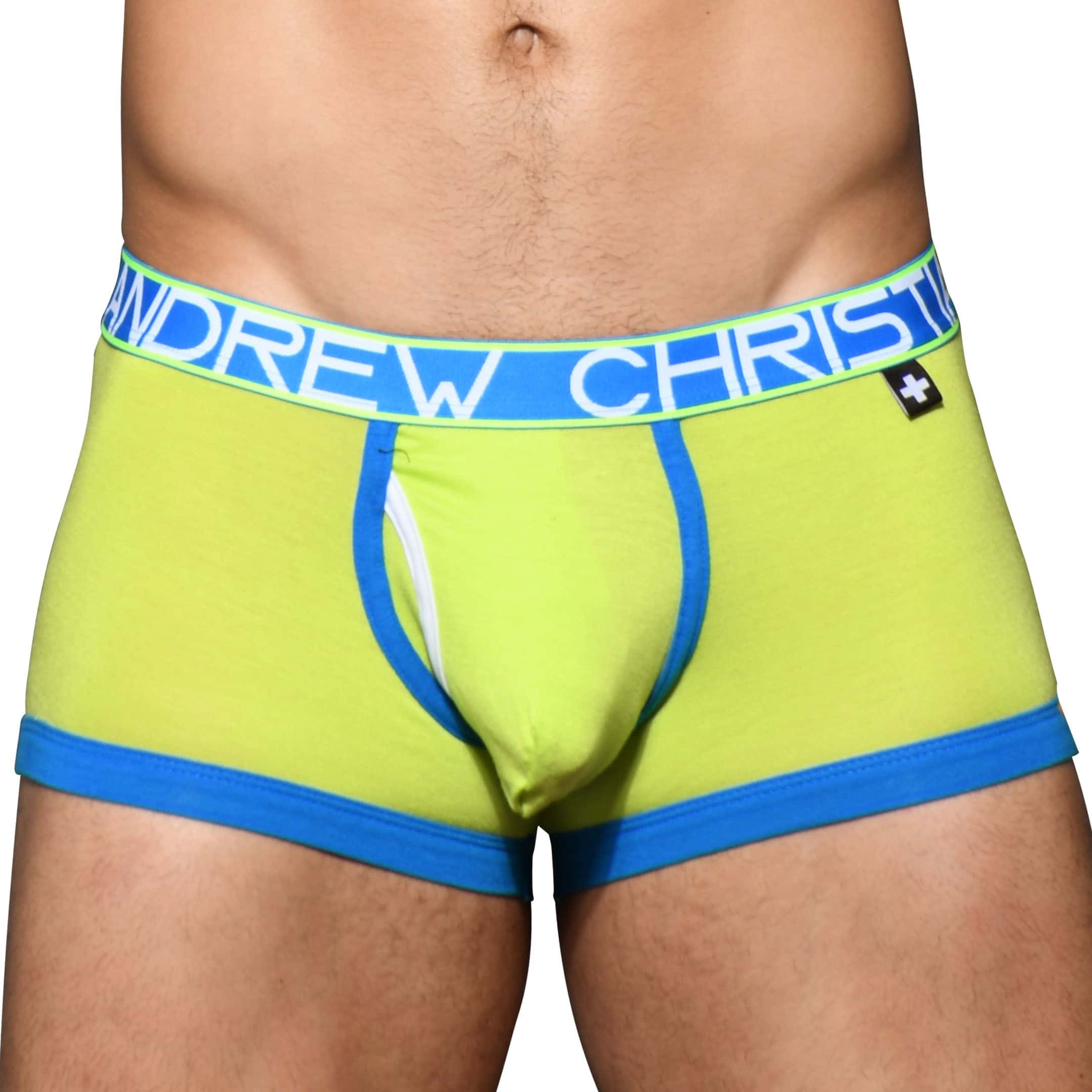 Andrew Christian Boxer Almost Naked Fly Tagless Citron Vert Inderwear