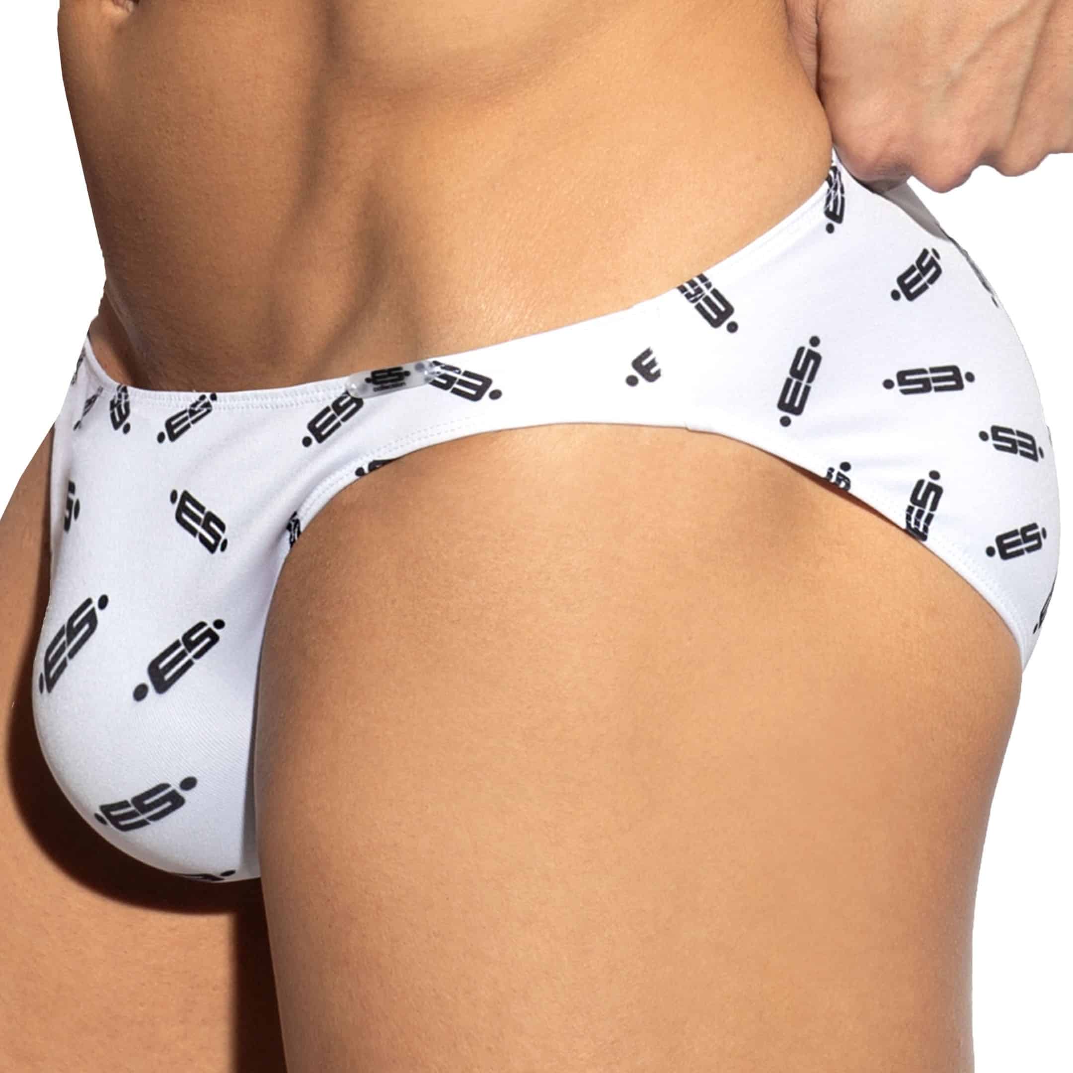 Es Collection Allover Logo Bikini Briefs White Inderwear