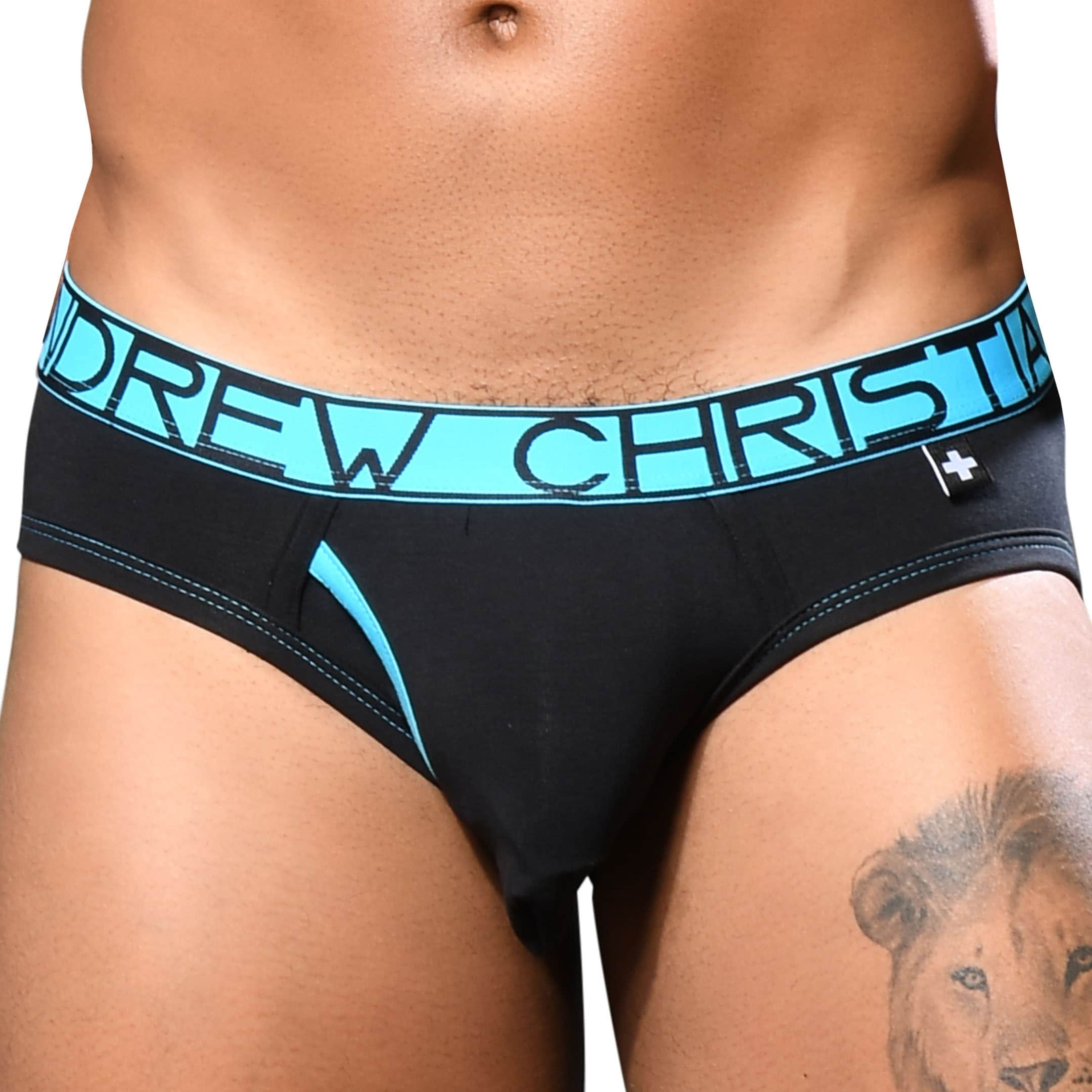 Andrew Christian Almost Naked Fly Tagless Briefs Black INDERWEAR