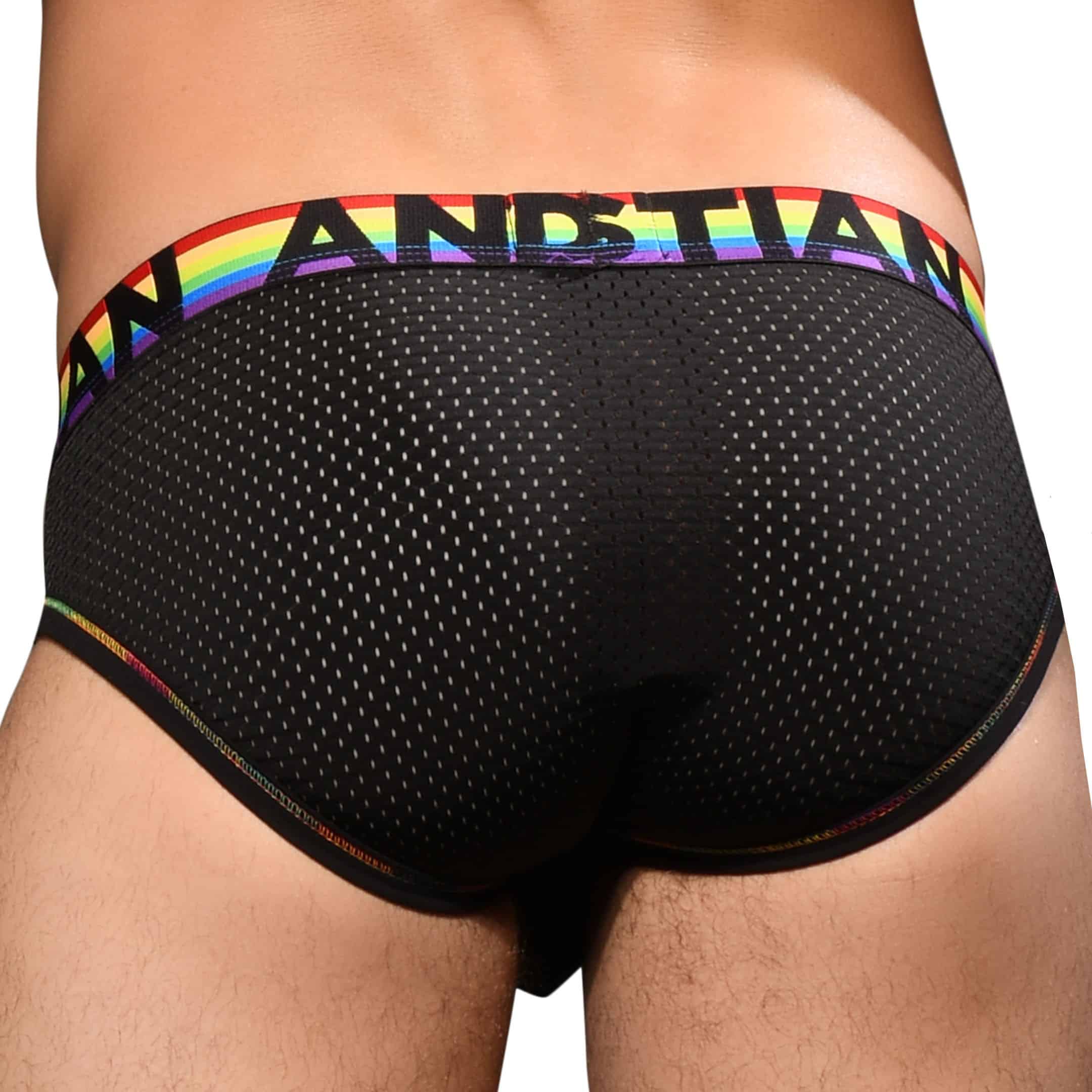 Andrew Christian Almost Naked Rainbow Arch Mesh Briefs INDERWEAR