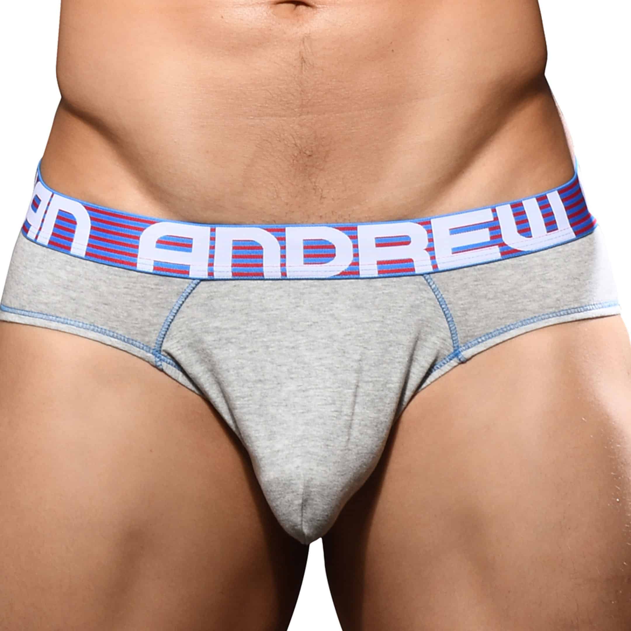 Andrew Christian Slip Almost Naked Coton Gris Chin Inderwear