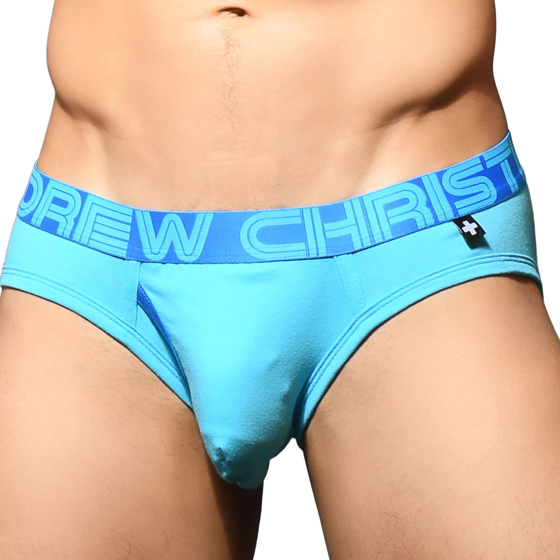 Andrew Christian Slip Almost Naked Fly Tagless Bleu Turquoise INDERWEAR