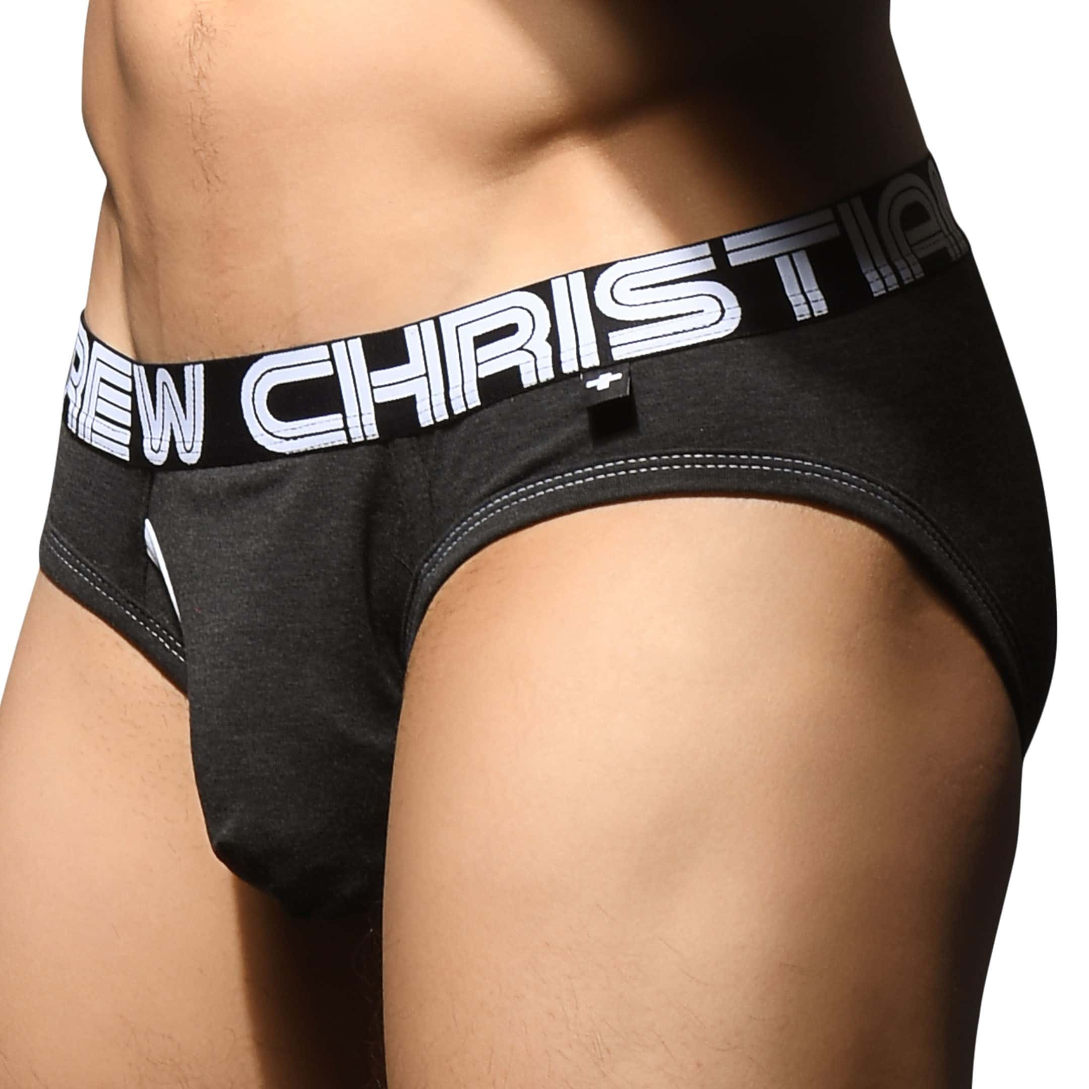 Andrew Christian Almost Naked Fly Tagless Briefs Charcoal INDERWEAR