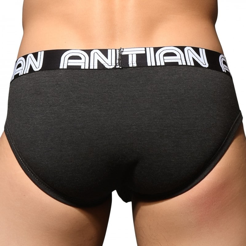 Andrew Christian Slip Almost Naked Fly Tagless Gris Anthracite INDERWEAR