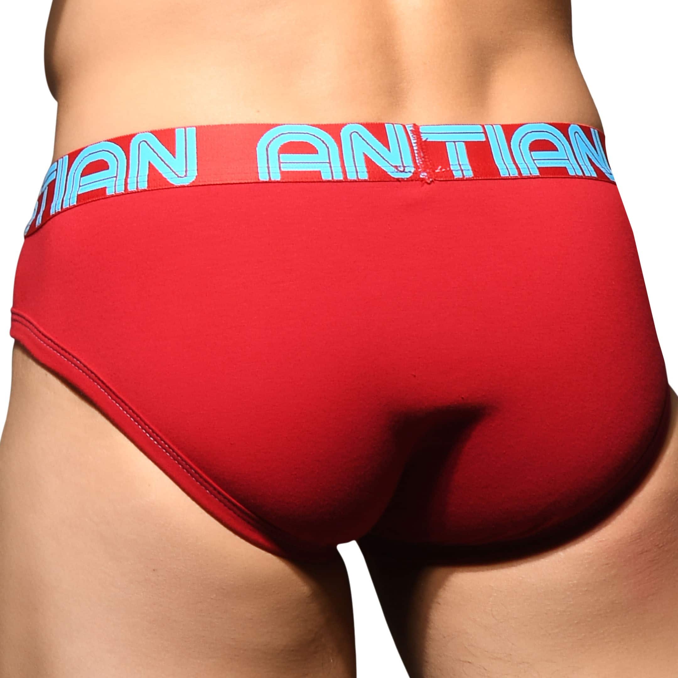 Andrew Christian Almost Naked Fly Tagless Briefs Red INDERWEAR