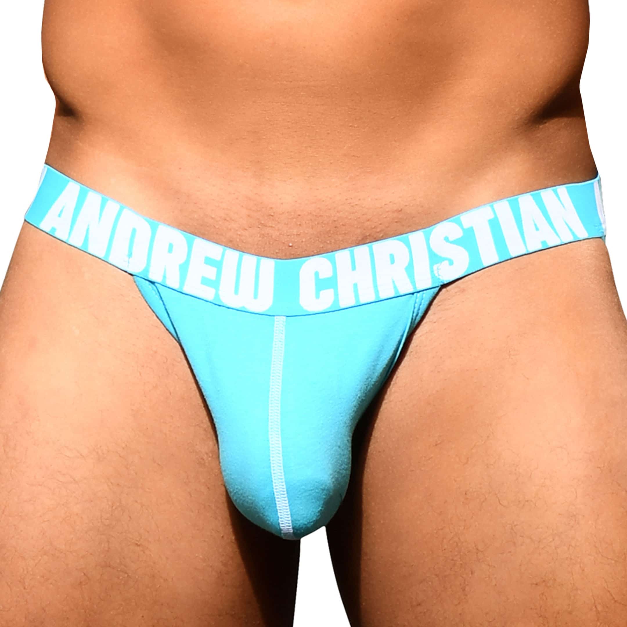 Andrew Christian Almost Naked Happy Jock Aqua INDERWEAR