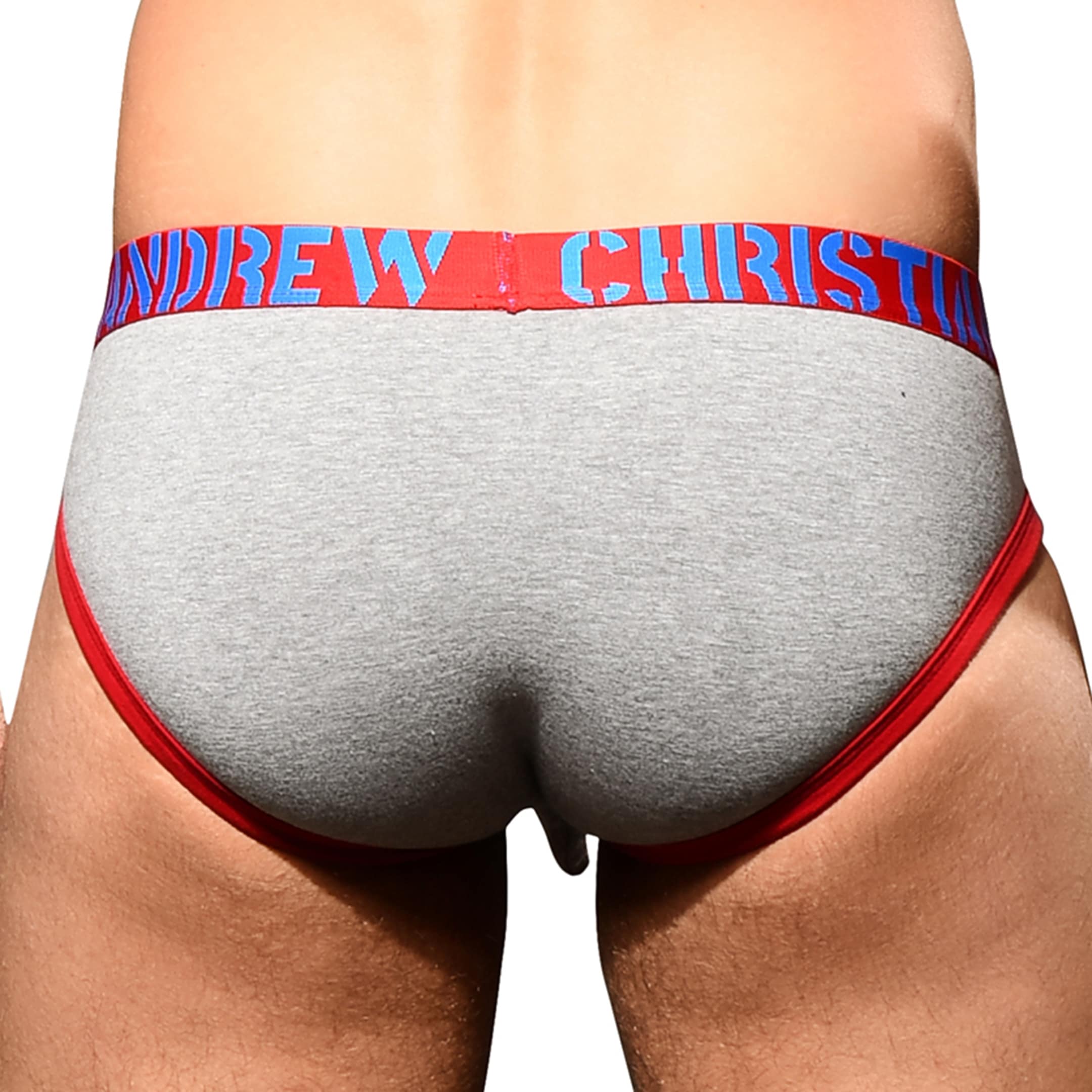 Andrew Christian Slip Almost Naked Fly Tagless Gris Chiné INDERWEAR