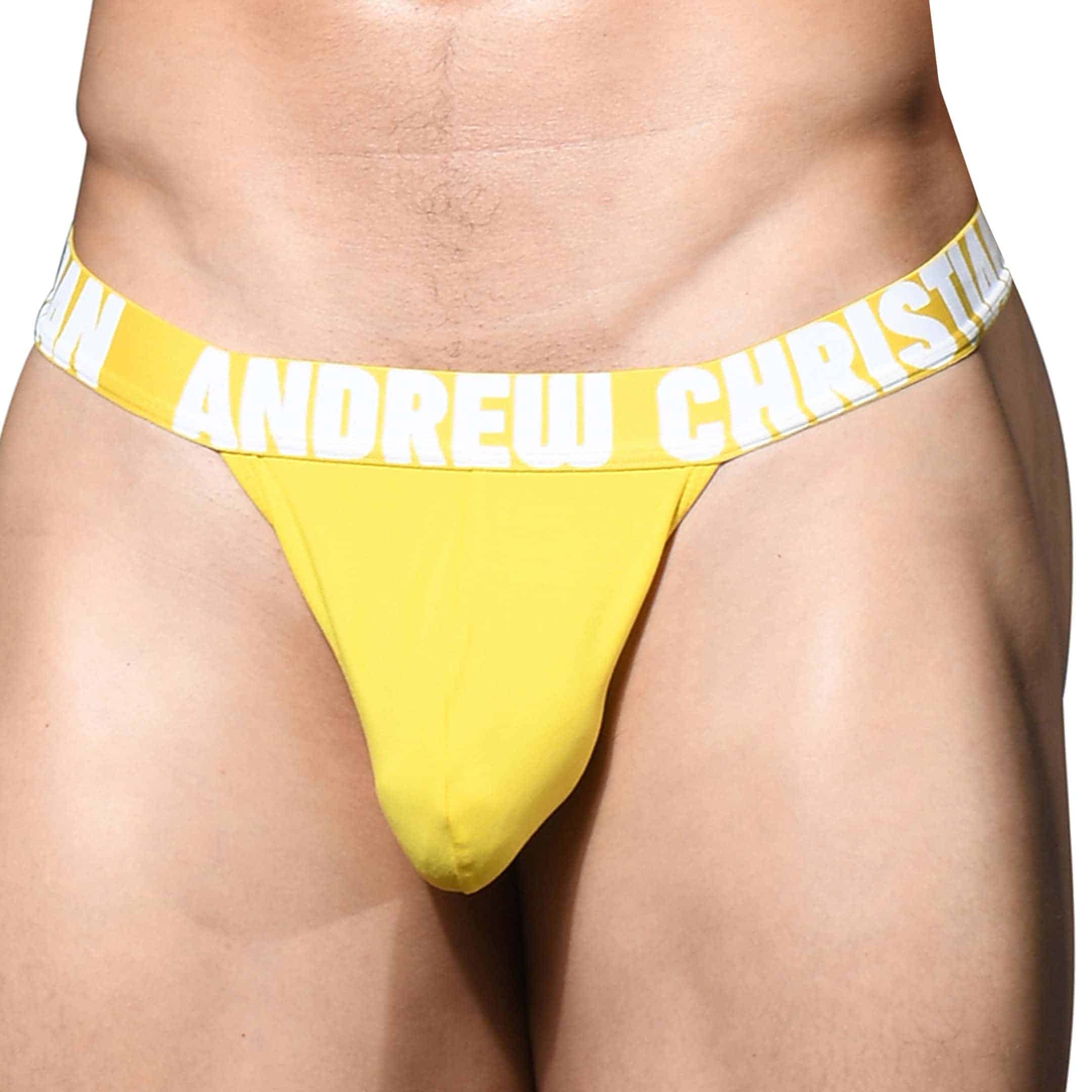 Andrew Christian String Almost Naked Eco Collective Jaune INDERWEAR