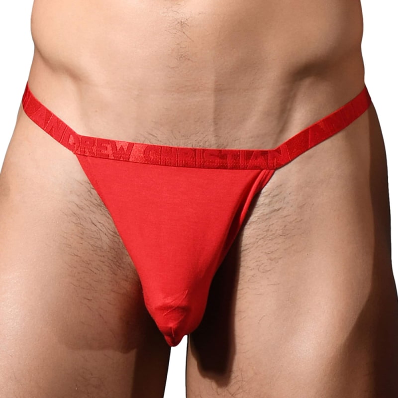 Andrew Christian Almost Naked Lust Modal Thong Red INDERWEAR