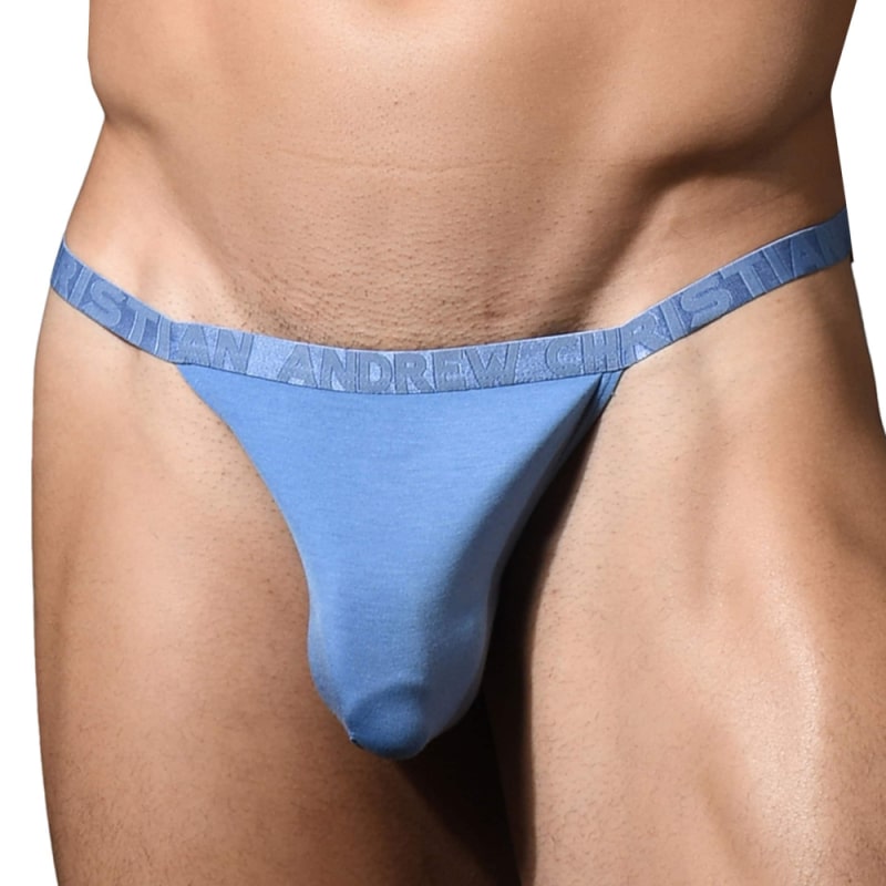 Andrew Christian String Almost Naked Lust Modal Bleu Ardoise INDERWEAR