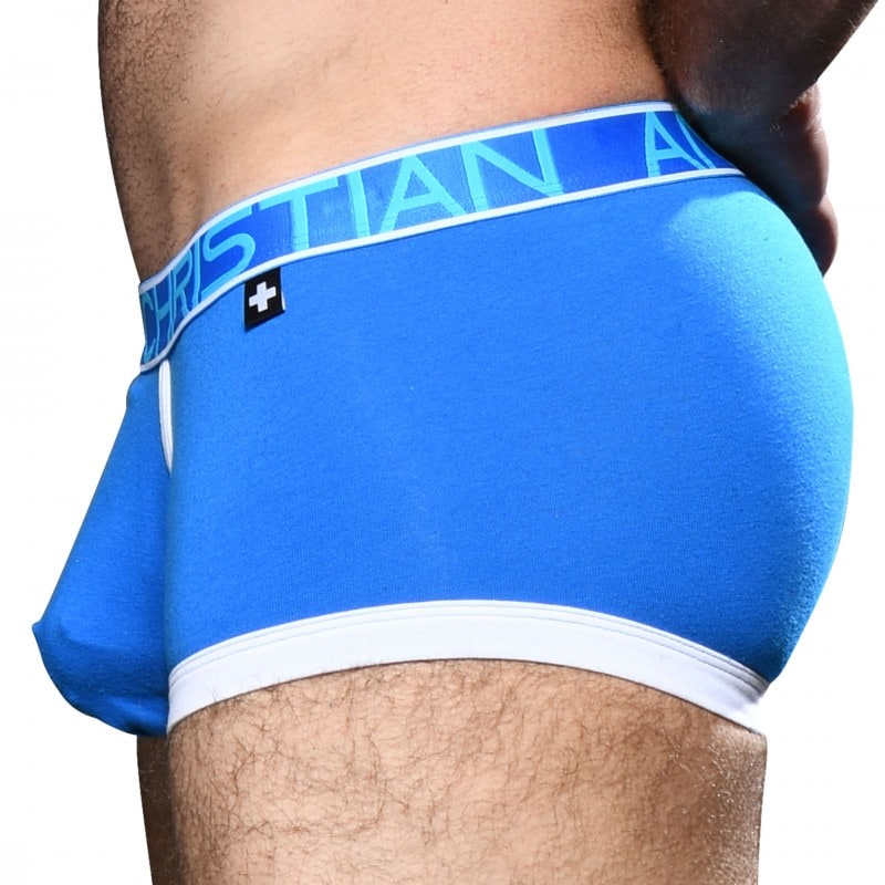 Andrew Christian Almost Naked Fly Tagless Trunks Electric Blue Inderwear