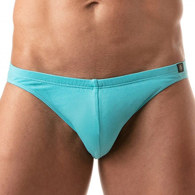 Tof Paris French Cotton Bikini Briefs Turquoise Inderwear