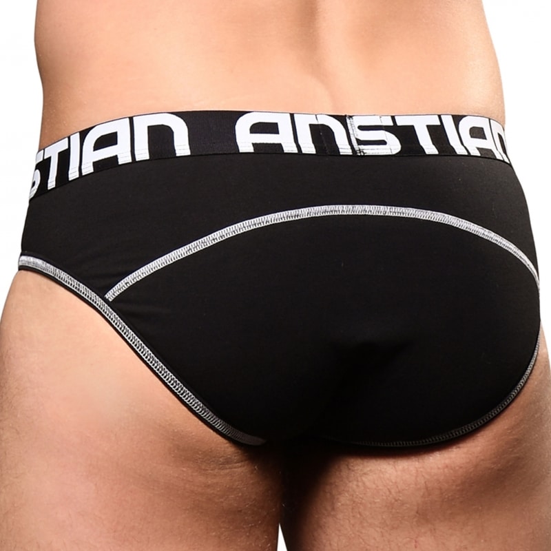 Andrew Christian Almost Naked Load Cotton Briefs Black Inderwear