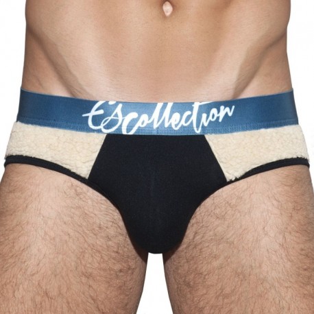 ES Collection Sheepskin Brief - Black