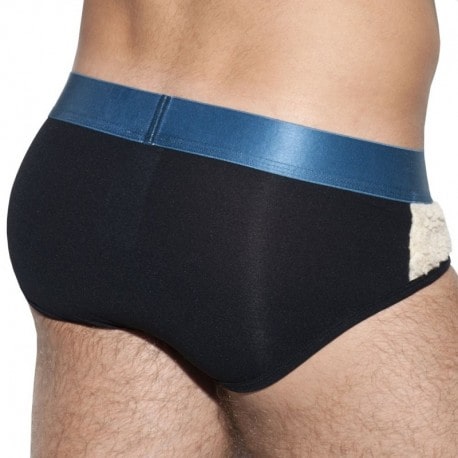 ES Collection Sheepskin Brief - Black