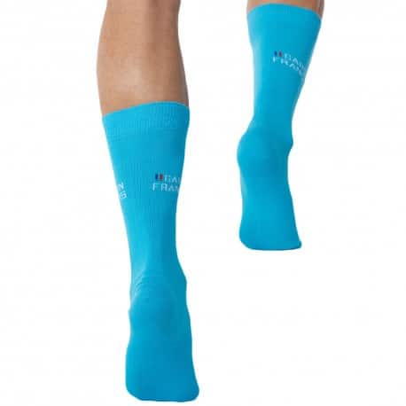 Garçon Français Chaussettes Bleu Turquoise