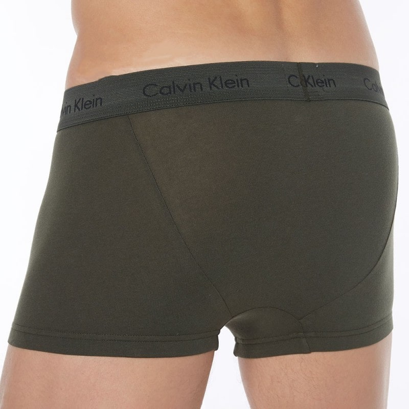 3-Pack Cotton Stretch Boxers - Khaki - Blue - Orange