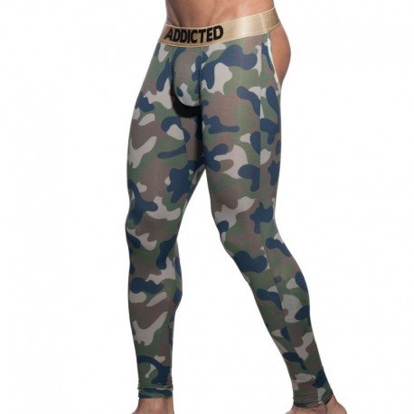 Addicted Bottomless Long John - Khaki Camo