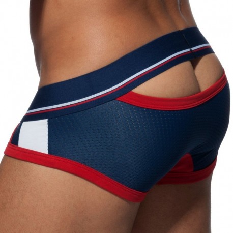 Addicted Sport Mesh Open Brief - Navy