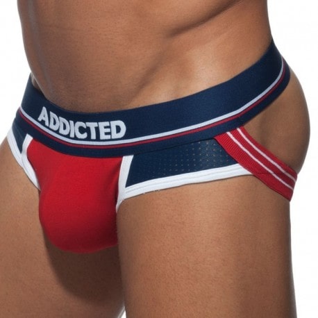 Addicted Push Up Sport Jock Strap - Red