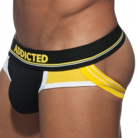 Addicted Push Up Sport Jock Strap - Black