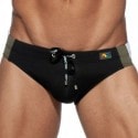 Addicted Stripes Basic Swim Brief - Black