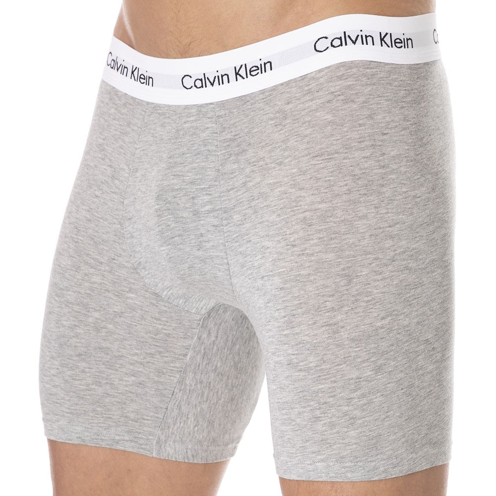 Calvin Klein 3-Pack Cotton Stretch Long Leg Boxer Briefs - Black