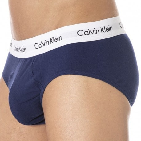 Calvin Klein Lot de 3 Slips Cotton Stretch Bleu - Blanc - Rouge