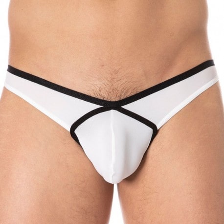 Doreanse Sexy Cotton Modal Plain Thong - White