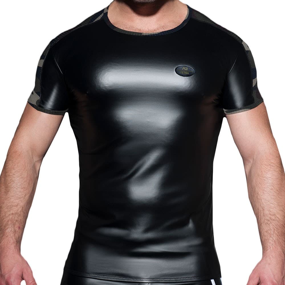 AD Fetish Rub Mesh T-Shirt - Black - Camo | INDERWEAR