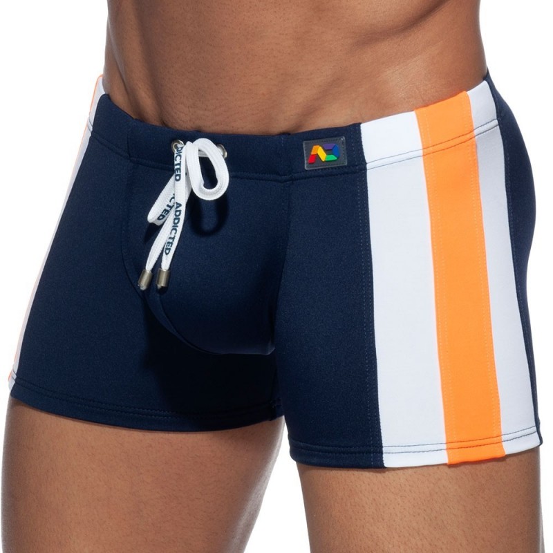 Addicted Basic Stripes Swim Boxer Navy Inderwear 5486