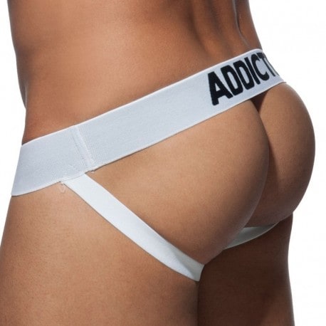 Addicted Jockstrap Push Up Mesh Blanc