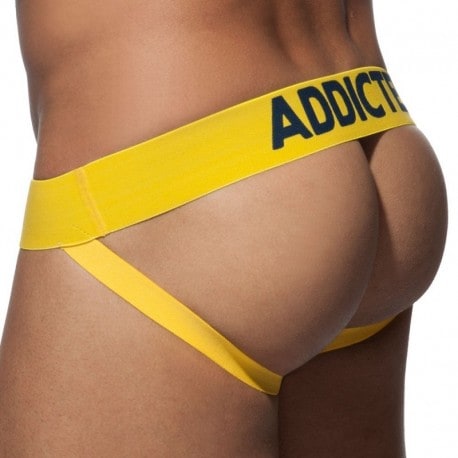 Addicted Jockstrap Push Up Mesh Jaune