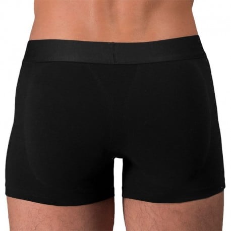 Rounderbum Boxer Long Padded Coton Noir