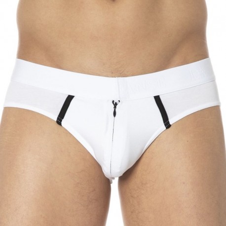 Doreanse Elegant Zip Brief - White