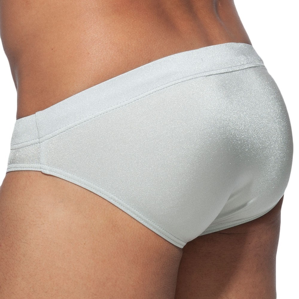 Addicted Basic Colors Swim Brief - Silver