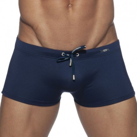 Sauvage Fitted Square Cut Swim Trunk Navy/Lime