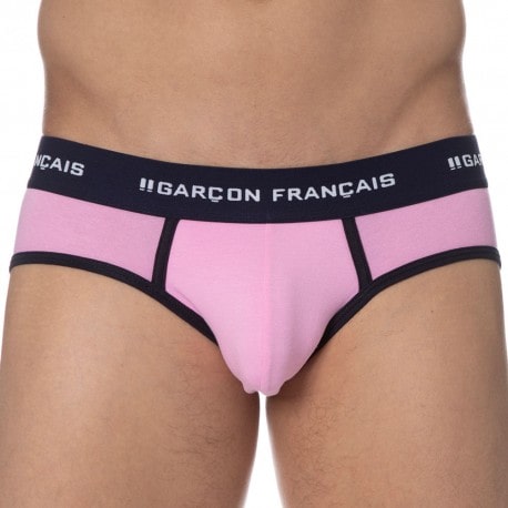 Men's orange carrot cotton low-rise briefs - Garçon Français