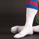 Barcode Chaussettes Football Blanches, Bleues et Rouges