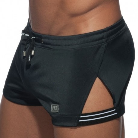 Addicted Side Stripe Short - Black